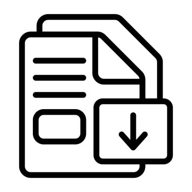 Beyaz geri gorund, vektör illüstrasyonundaki dosya simgesini indir  