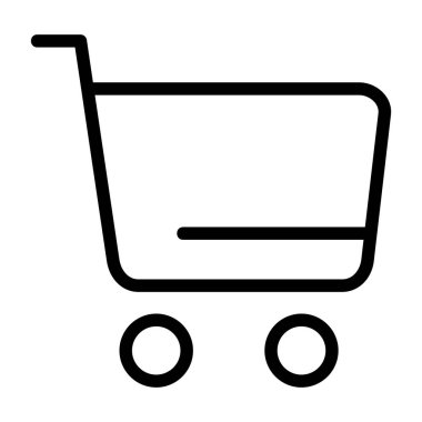 Cart simgesi işaret vektör illüstrasyonu  
