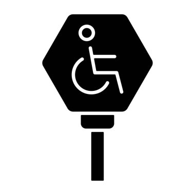 Modern görünümlü vektör simgesi, engelli parkı