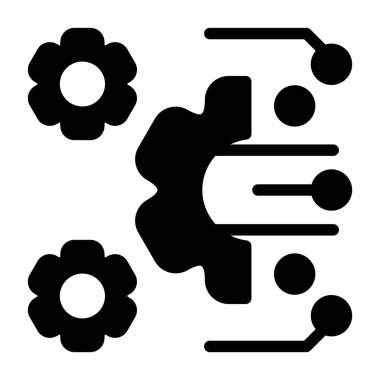 Dijital Dönüşüm simgesi işaret vektörü çizimi  