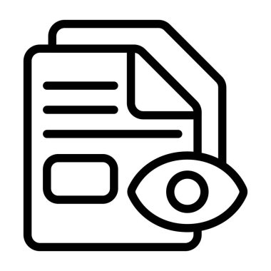 Dosya Önizleme simgesi beyaz geri gorund, vektör illüstrasyonu  