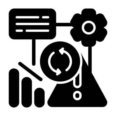 Kriz Yönetimi simgesi işaret vektörü illüstrasyonu 