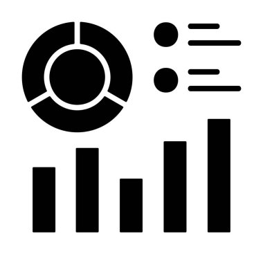 Analitik Çizelge - iş sunumu için asgari vektör simgesi