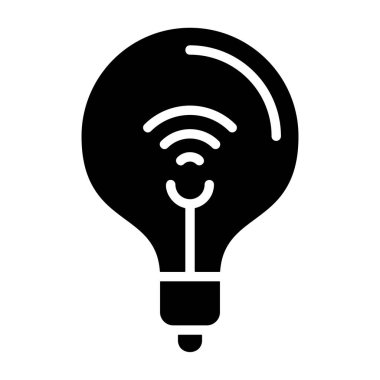 akıllı ampul ikonu vektör illüstrasyonu