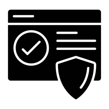 Güvenlik simgesi işaret vektörü illüstrasyonu 