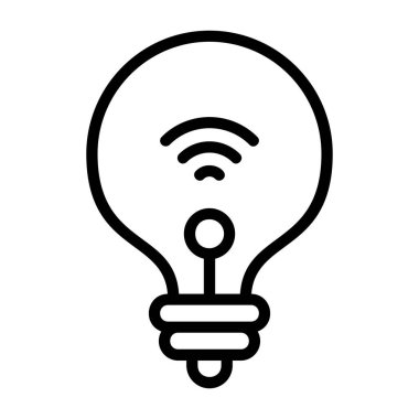 Akıllı ampul ikonu vektör illüstrasyonu
