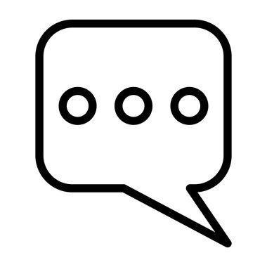 Konuşma balonu Sohbet Simgesi vektör çizimi 