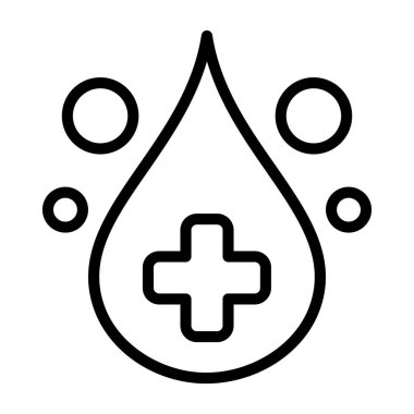 Kan Damlası simgesi işaret vektörü çizimi 