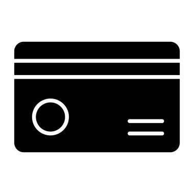 Asgari hatlı modern vektör simgesi, Kredi kartı