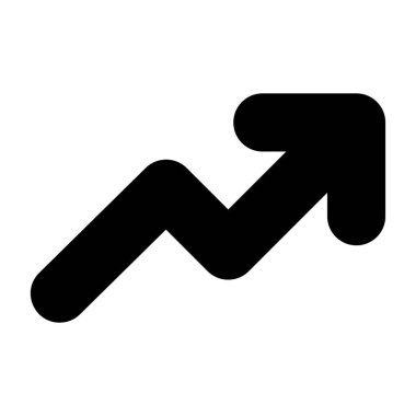 Yükselen simge işaret vektörü illüstrasyonu 