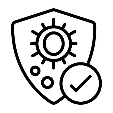 güvenlik simgesi vektör illüstrasyonu