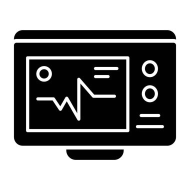 Kalp atışı simgesi vektör illüstrasyonu 