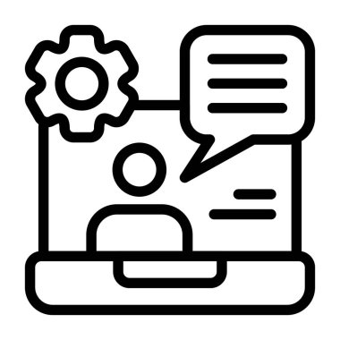 IT Danışmanlık simgesi işaret vektörü illüstrasyonu 