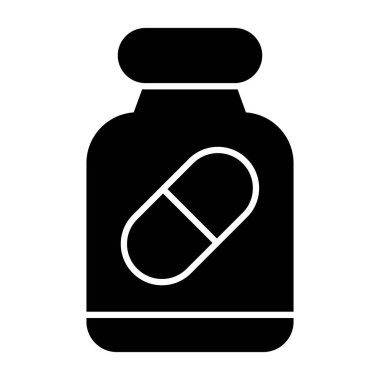 İlaç Şişe simgesi işaret vektör illüstrasyonuName 
