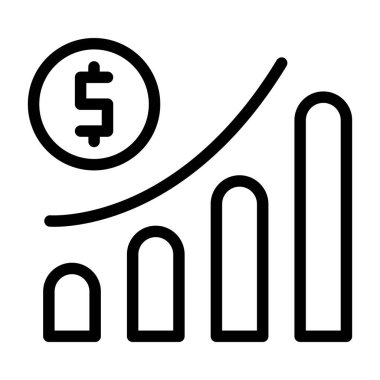 Yükselen Ekonomi simgesi işaret vektörü çizimi 