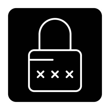 Parola simgesi işaret vektör illüstrasyonu 