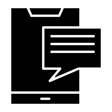 Mobil İleti - marka sunumu için zarif vektör simgesi