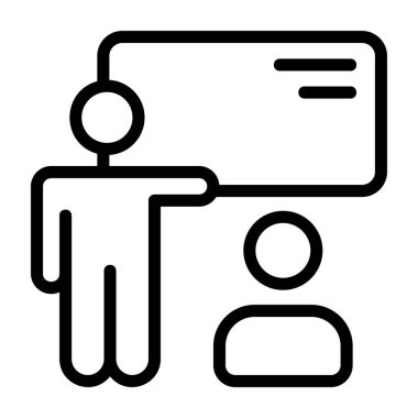 HR Eğitimi - modern markalaşma için basit vektör simgesi