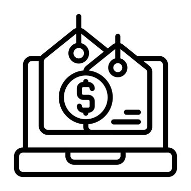 Fiyat Karşılaştırması - profesyonel sunum için temiz vektör simgesi oluşturuldu