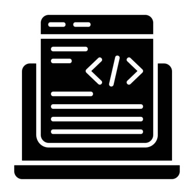 Kod Yansıtma - basit modern vektör simgesi