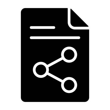 Beyaz geri gorund, vektör illüstrasyonunda dosya paylaşım simgesi  