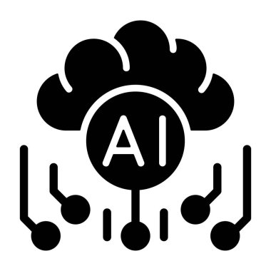 Al Beyin Fırtınası simgesi işaret vektörü çizimi 