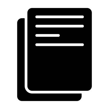 Belge simgesi, basit vektör illüstrasyonu