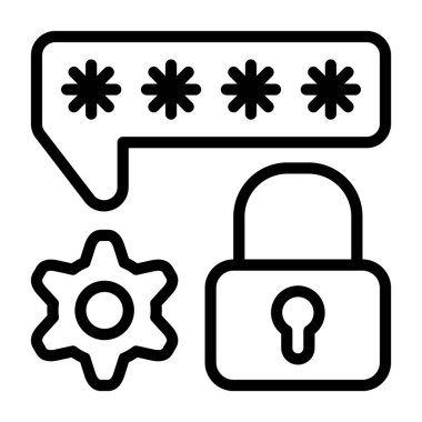 Şifre Kurtarma. simge işareti vektör illüstrasyonu 