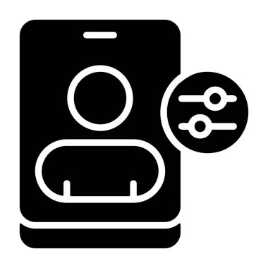 Kişi Ayarları - çevrimiçi araçlar için basit vektör simgesi