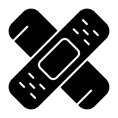 Yara bandı simgesi işaret vektörü illüstrasyonu 