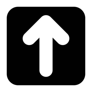 Beyaz arkaplanda Arrow Square Down simgesi, vektör illüstrasyonu 