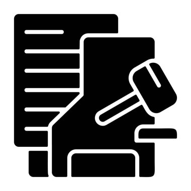 Beyaz geri gorund üzerinde Hukuki Dizin simgesi, vektör illüstrasyonu 