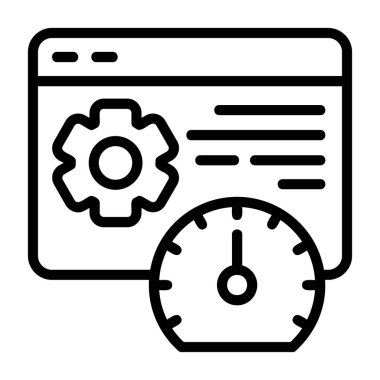 Site Hızı İyileştirme simgesi işaret vektörü çizimi 