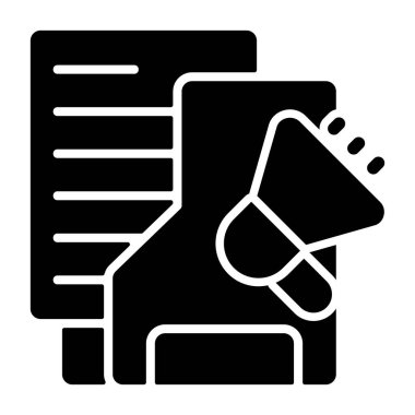 Beyaz geri gorund üzerinde pazarlama dizini simgesi, vektör illüstrasyonu 