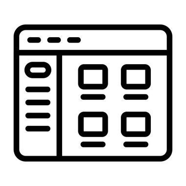 Kontrol paneli özellikleri düzenlenmiş en küçük vektör simgesi