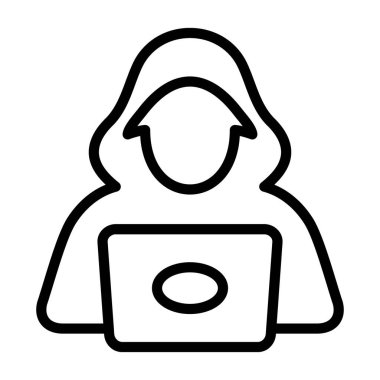 Hacker simgesi işaret vektör çizimi 