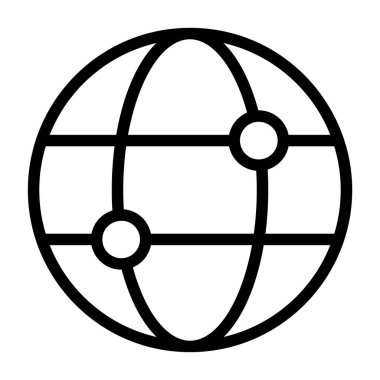 STK Ağ simgesi beyaz sırt gorandası, vektör illüstrasyonu