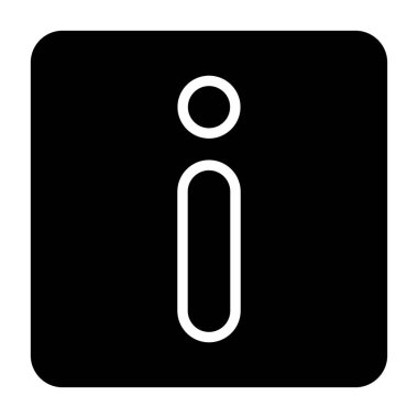 Beyaz geri gorund, vektör illüstrasyonu hakkında bilgi simgesi