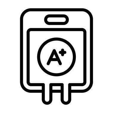 Beyaz geri gorund üzerinde kan tipi simgesi, vektör illüstrasyonu