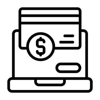 Beyaz arkaplan üzerindeki Ödeme Yöntemi simgesi, vektör illüstrasyonu  