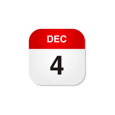 Ay Aralık Takvimi Simge Vektör Şablonu