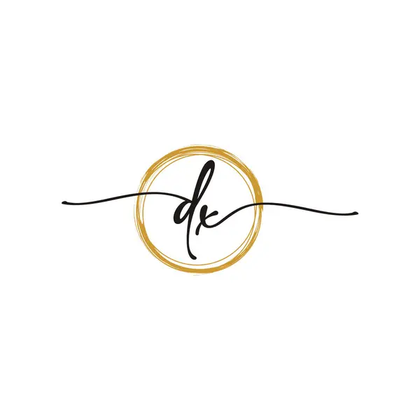 D X İlk Betik Harf Logo Şablonu