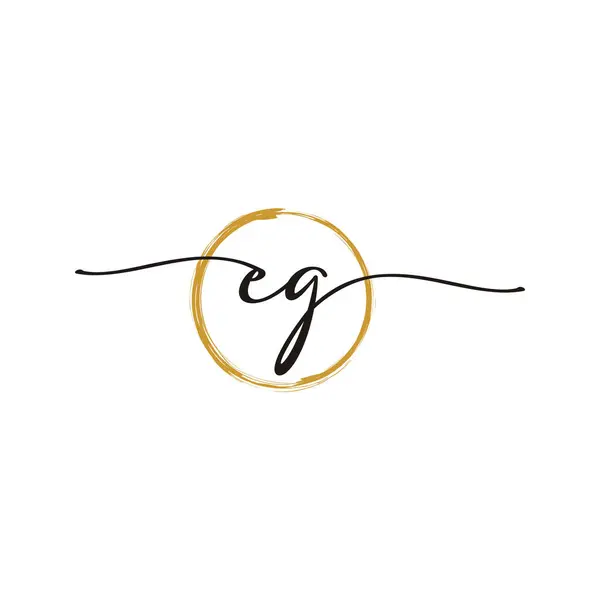 E G İlk Betik Harf Logo Şablonu