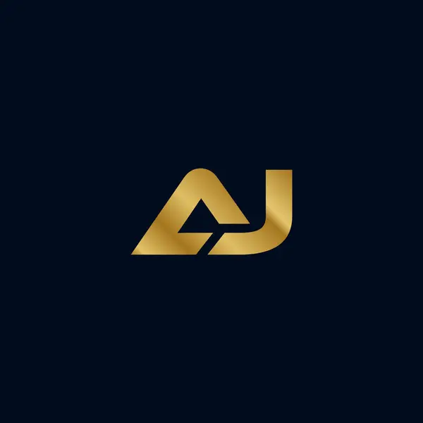 Altın Harf A J İlk Logo Şablonu