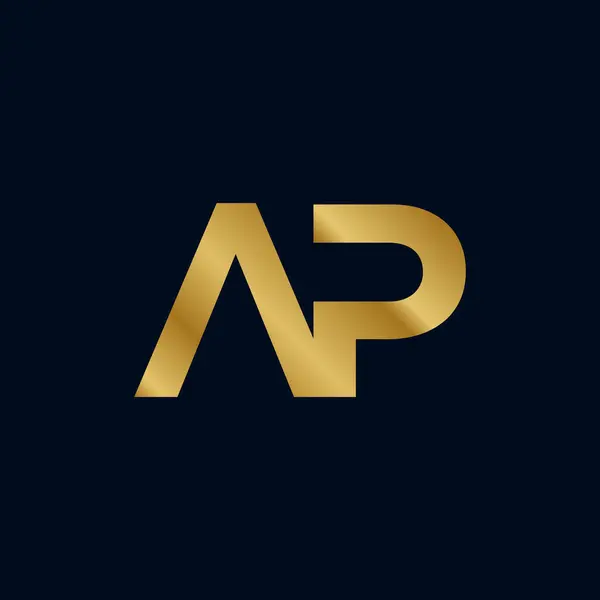 Altın Harf A P İlk Logo Şablonu