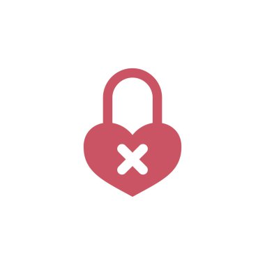 Basit Asma Kilit Simgesi Vektör Şablonu