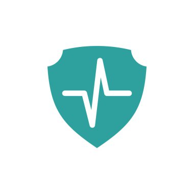 Sağlık Hizmetleri Çapraz Kalkan Simgesi Vektör Şablonu