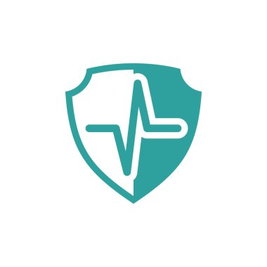 Sağlık Hizmetleri Çapraz Kalkan Simgesi Vektör Şablonu