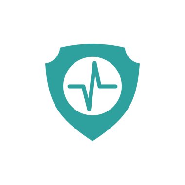 Sağlık Hizmetleri Çapraz Kalkan Simgesi Vektör Şablonu