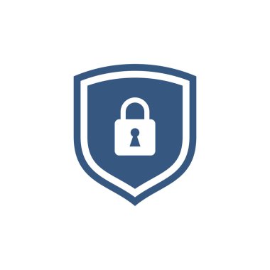 Anahtar Deliği Asma Kilit Simge Vektör Şablonu